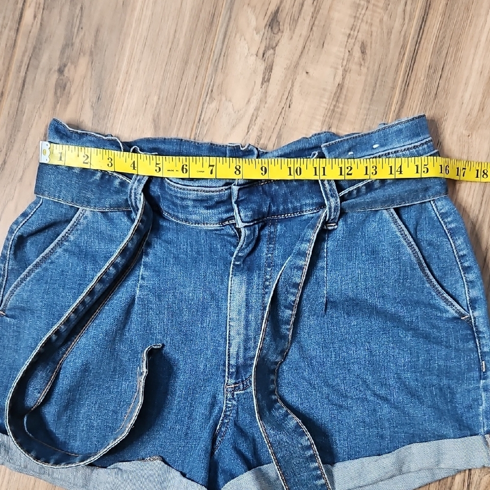 Express Shortie Super High Rise Retro Denim Women's Shorts - Picture 4 of 11